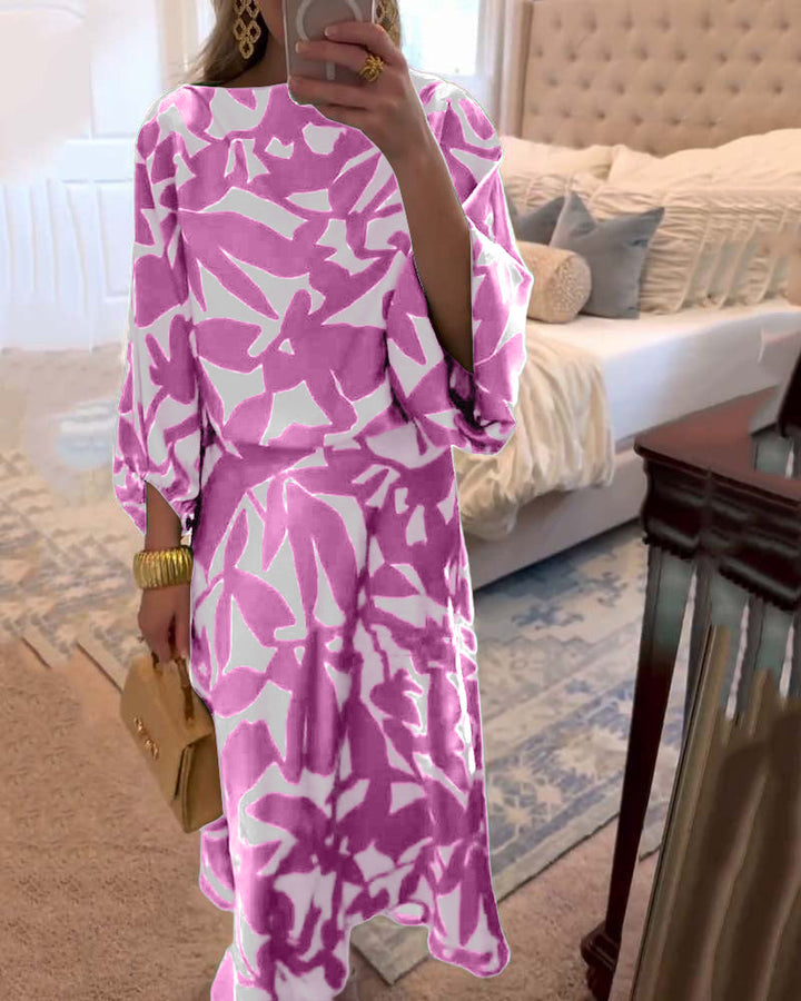 Nova Two-Piece Printed Set With Lantern Sleeves From The Aurora Line