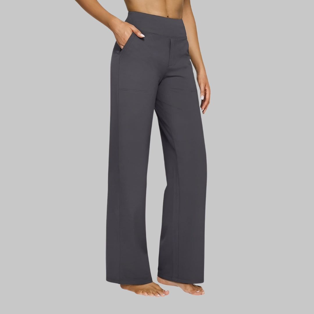 Aurelia Elegant Trousers In Soft Jersey With Straight Legs