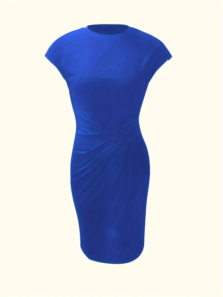 Astra Women's Classic Short Sleeve Bodycon Dress Deluxe