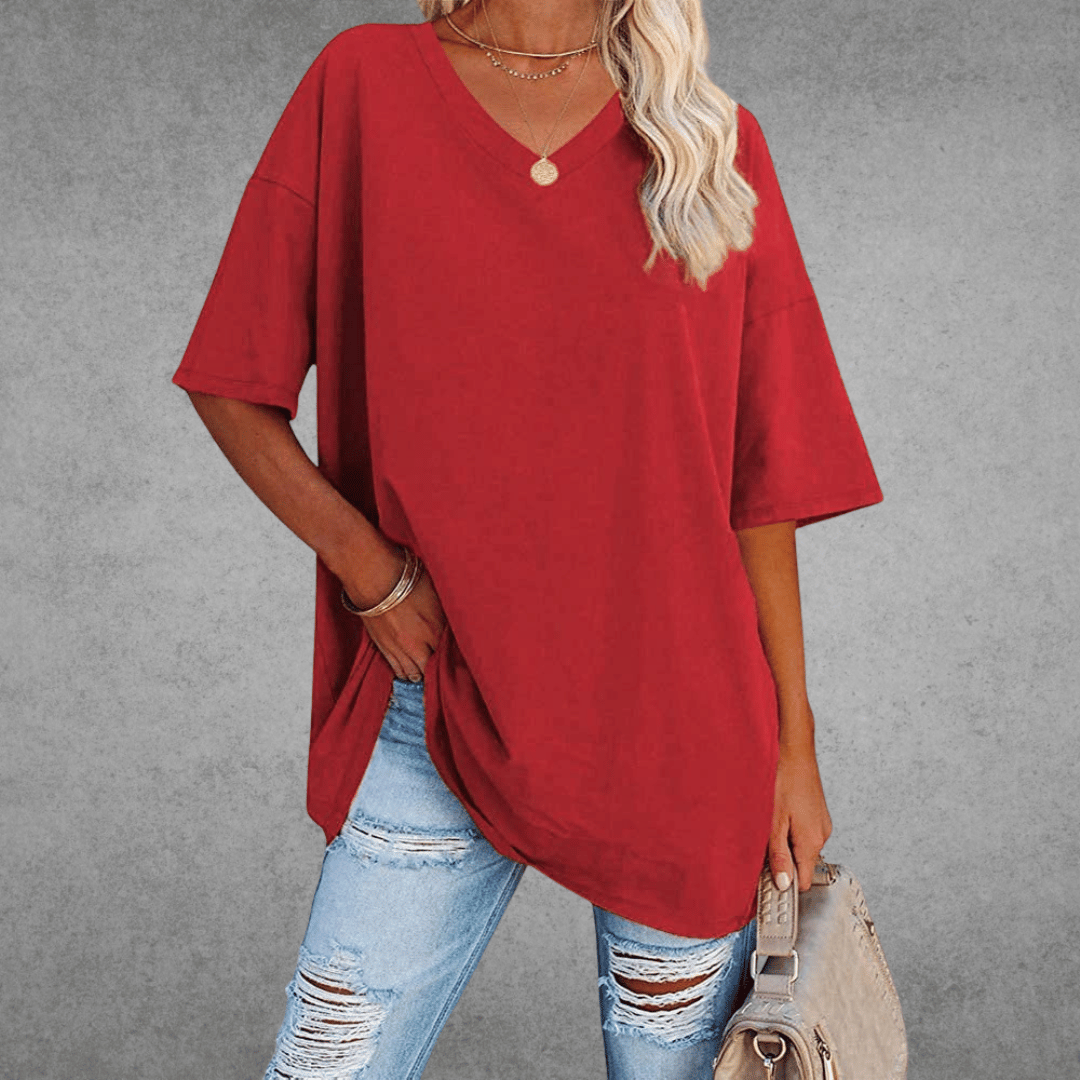 Coastline Women Spring V Neck Casual Top For Everyday Wear