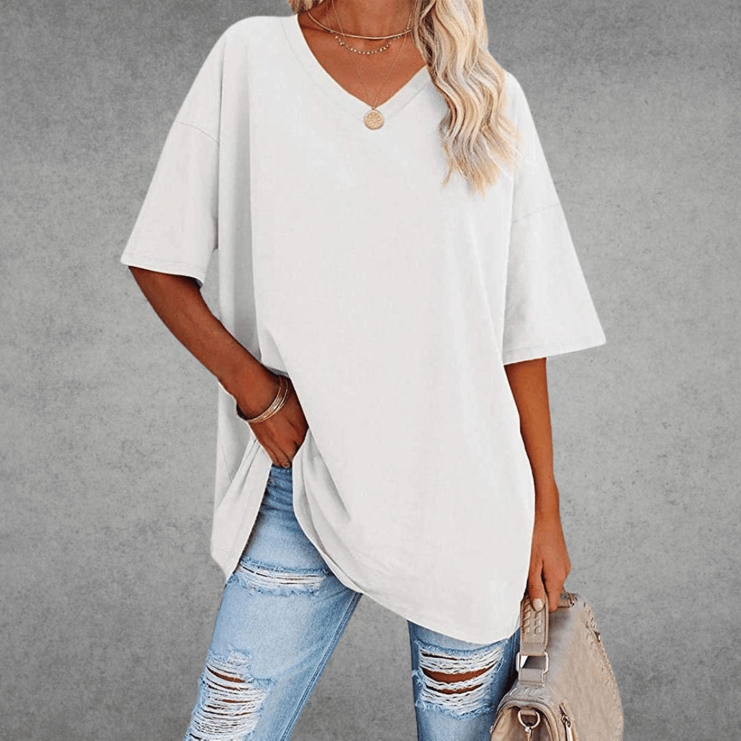 Coastline Women Spring V Neck Casual Top For Everyday Wear