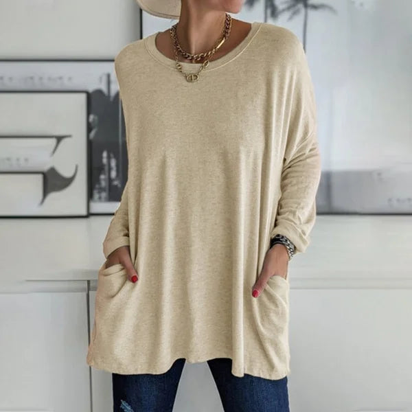 Aster Women Relaxed Fit Long Sleeve Top For Everyday Use
