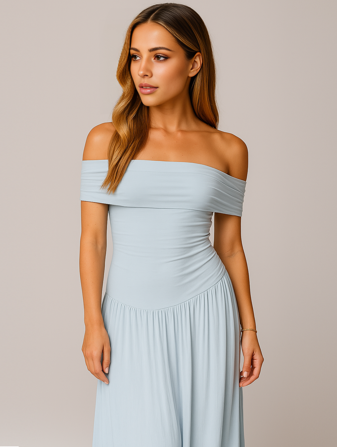 Marseille Women's Wedding Guest Pleated Maxi Dress
