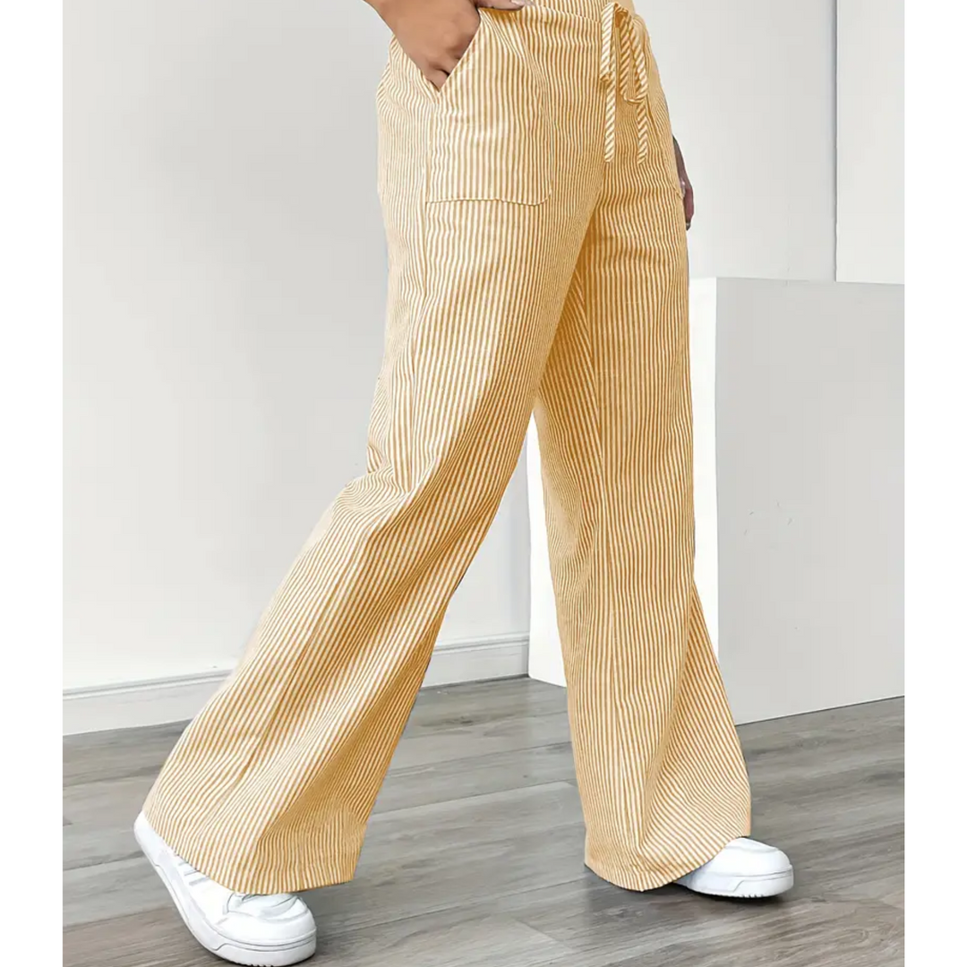 Nova Striped Pant With Pockets For Everyday Weekend Wear