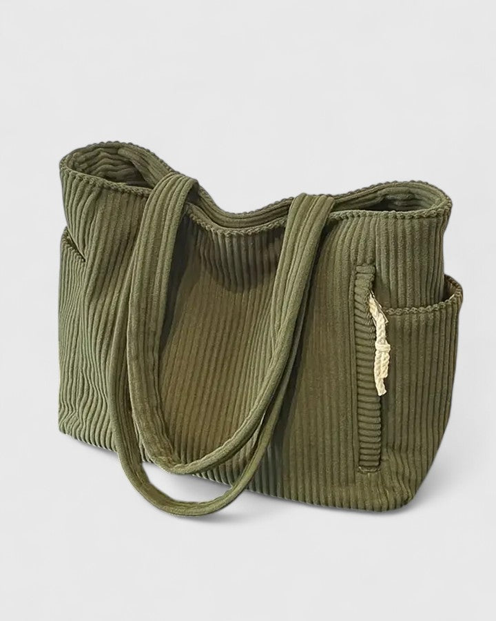 Aurelle Luxurious Ribbed Handbag In Elegant Classic Style And Grace