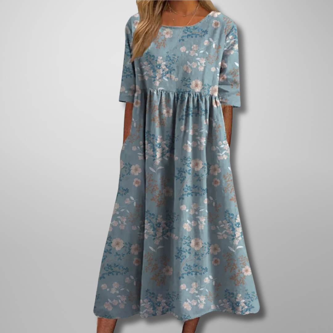 Nova Casual Flowery Midlength Dress Gown Wardrobe Collection