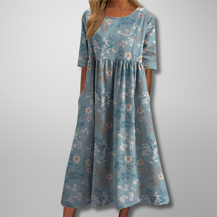 Nova Casual Flowery Midlength Dress Gown Wardrobe Collection