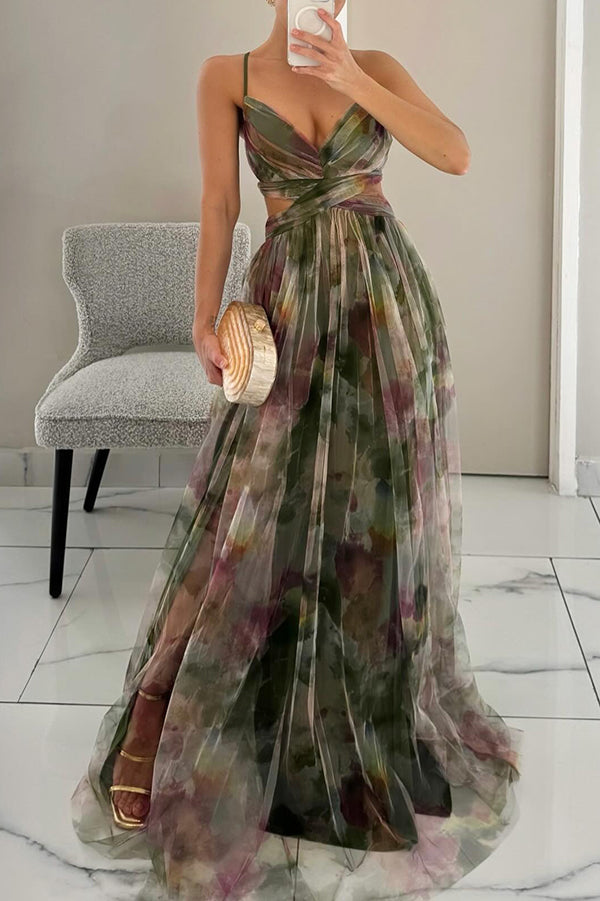 Nova Women's Elegant Floral Maxi Dress For Spring Wear