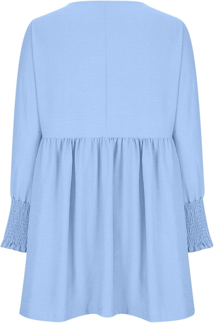 Novae Bloom Ruched Summer Day Dress For Womens Everyday Casual Wardrobe