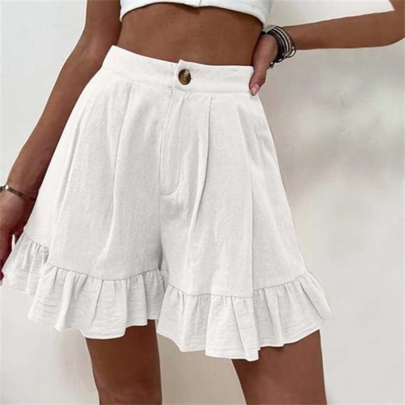 Luna Breezy Ruffle Hem Shorts For Everyday Summer Style