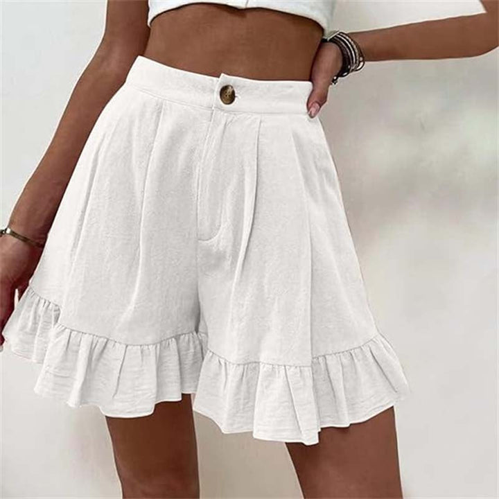 Luna Breezy Ruffle Hem Shorts For Everyday Summer Style
