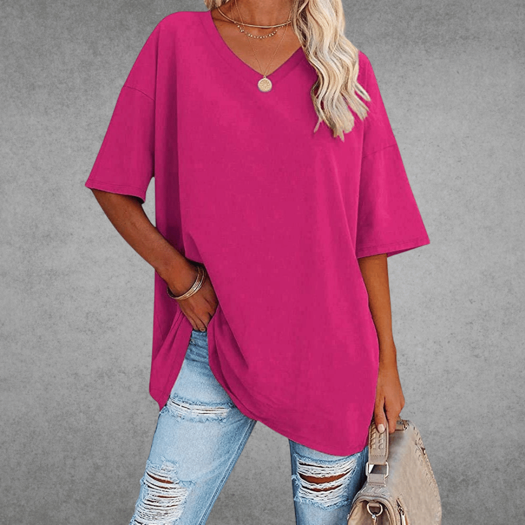 Coastline Women Spring V Neck Casual Top For Everyday Wear