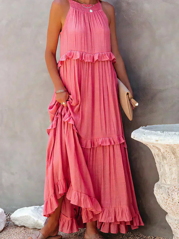 Elara Elegant Sleeveless Dress With Delicate Ruffles