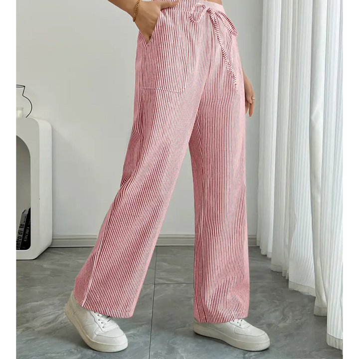 Nova Striped Pant With Pockets For Everyday Weekend Wear