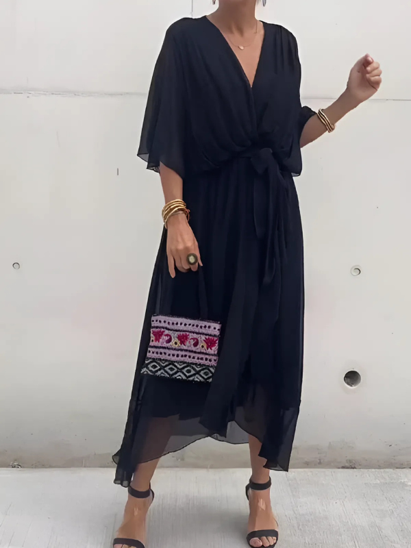 Aveline Wrap Midi Dress Timeless Silhouette For Any Occasion
