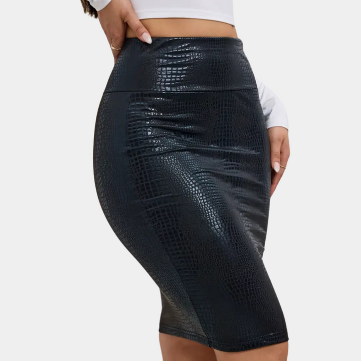 Lyra Timeless Classic Skirt With Crocodile Pattern