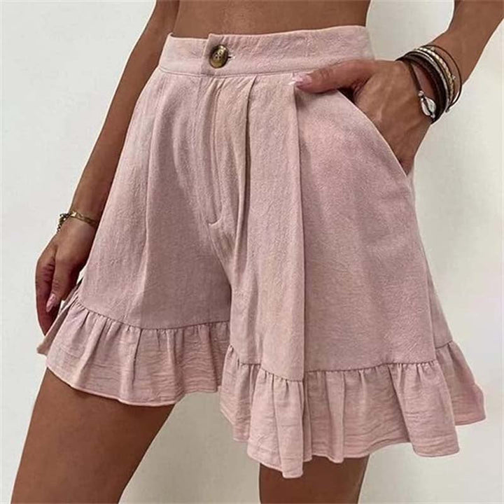Luna Breezy Ruffle Hem Shorts For Everyday Summer Style