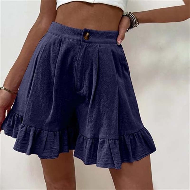 Luna Breezy Ruffle Hem Shorts For Everyday Summer Style