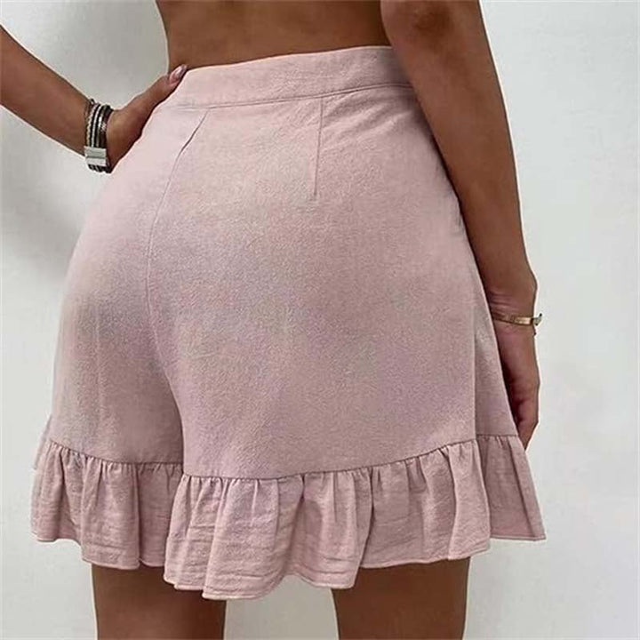 Luna Breezy Ruffle Hem Shorts For Everyday Summer Style