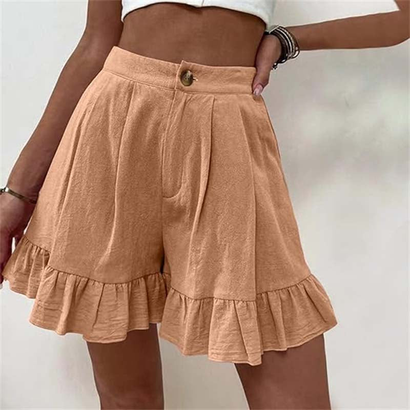Luna Breezy Ruffle Hem Shorts For Everyday Summer Style