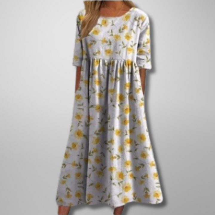 Nova Casual Flowery Midlength Dress Gown Wardrobe Collection