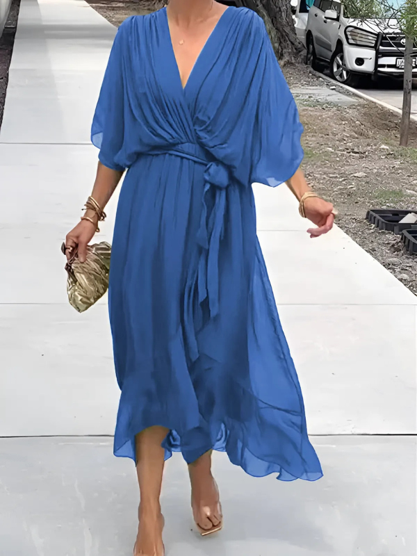 Aveline Wrap Midi Dress Timeless Silhouette For Any Occasion