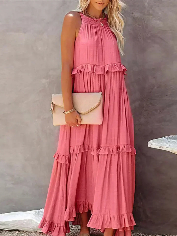 Elara Elegant Sleeveless Dress With Delicate Ruffles