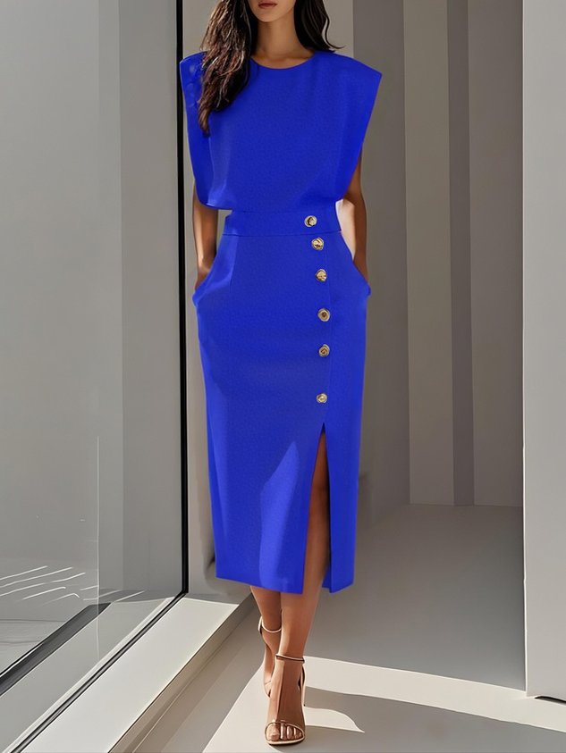 Azureline Effortless Charm Midi Dress Edition For Everyday Wear Seasonal Wardrobe