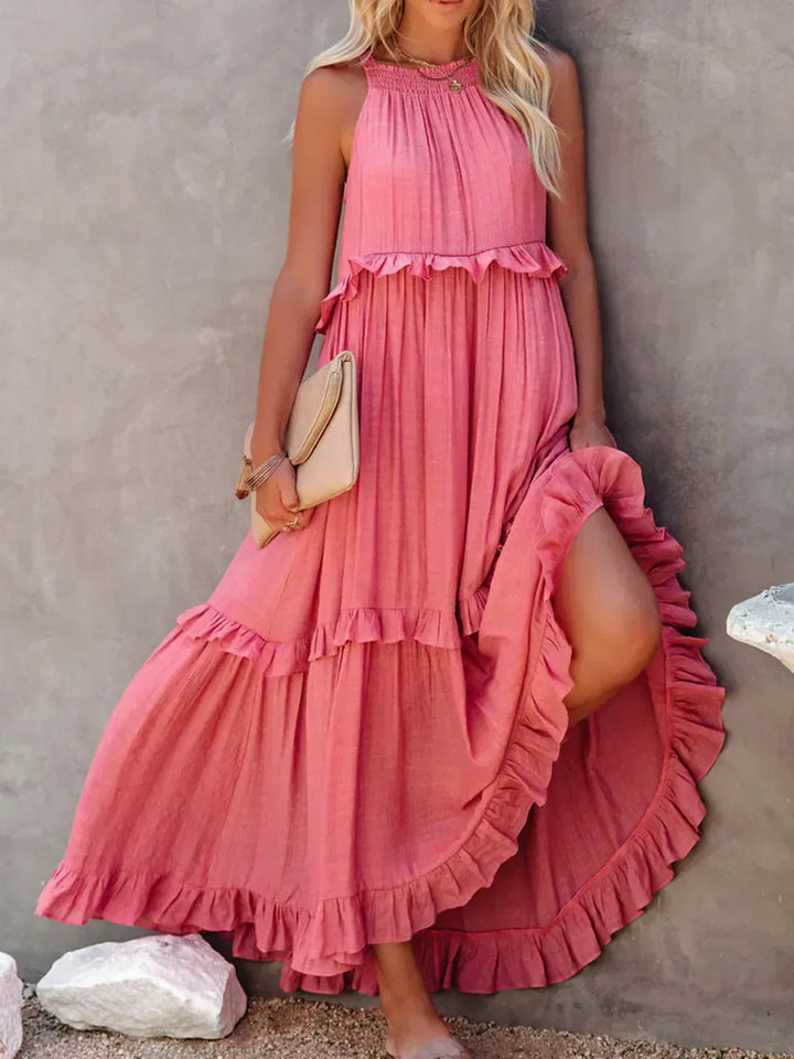 Elara Elegant Sleeveless Dress With Delicate Ruffles