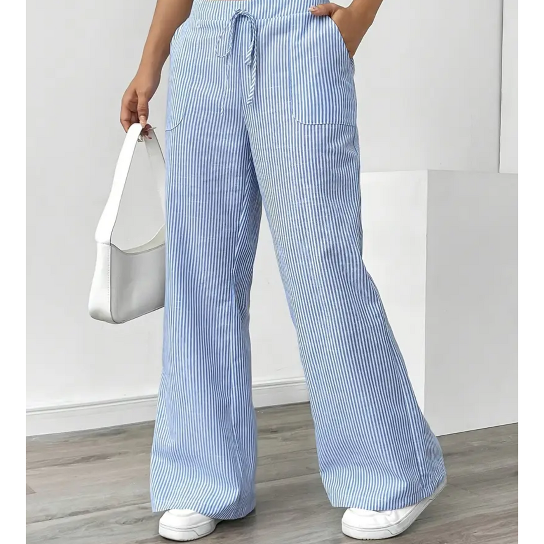Nova Striped Pant With Pockets For Everyday Weekend Wear