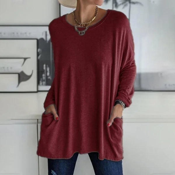 Aster Women Relaxed Fit Long Sleeve Top For Everyday Use