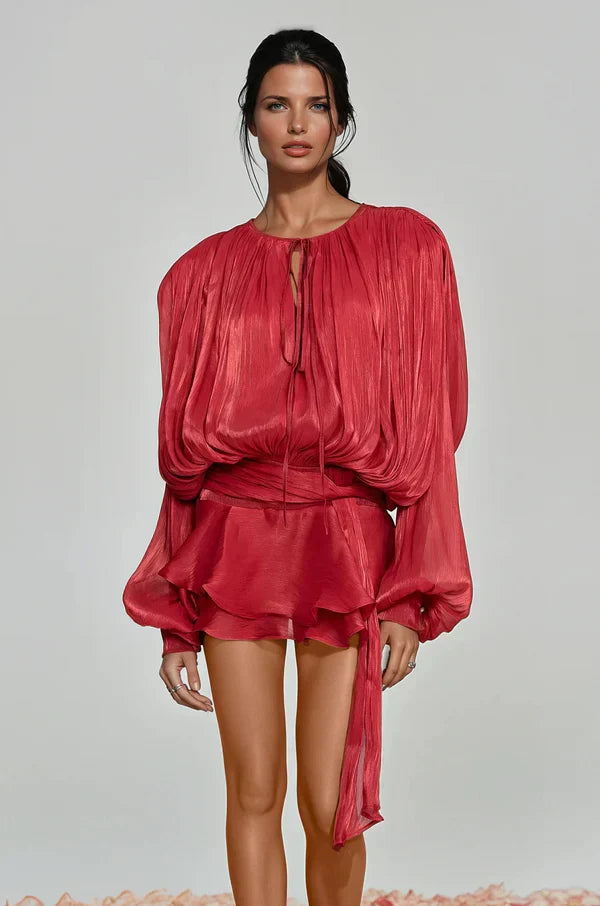 Averin Ruffle Mini Dress For Women Everyday Chic Essentials