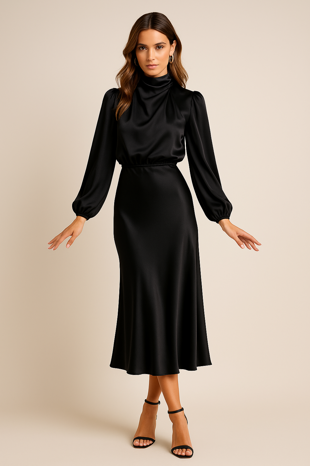 Astra High Waist Midi Dress For Women Everyday Wear