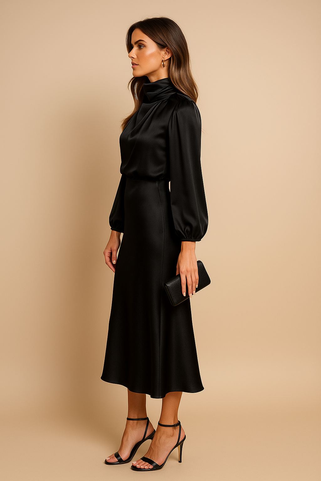 Astra High Waist Midi Dress For Women Everyday Wear