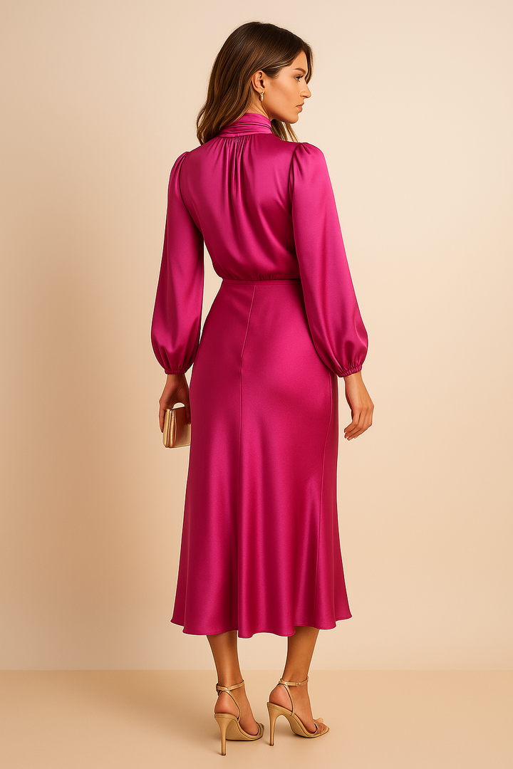 Astra High Waist Midi Dress For Women Everyday Wear