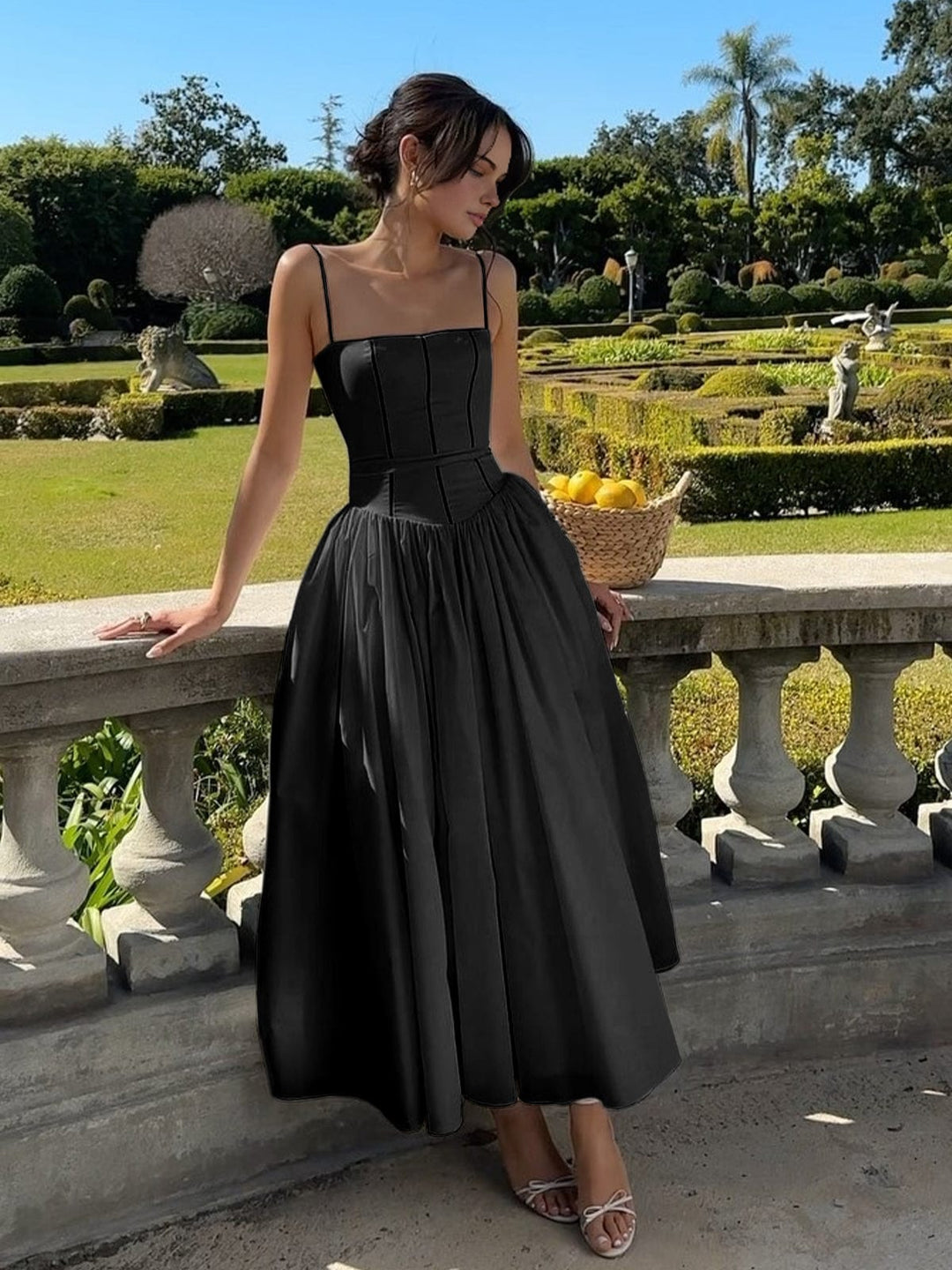 Nova Women’s Elegant Corset Midi Dress For Wedding Guests