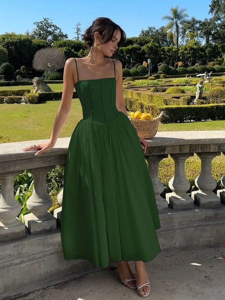 Nova Women’s Elegant Corset Midi Dress For Wedding Guests
