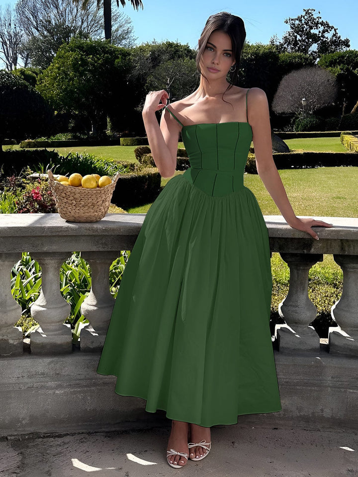 Nova Women’s Elegant Corset Midi Dress For Wedding Guests