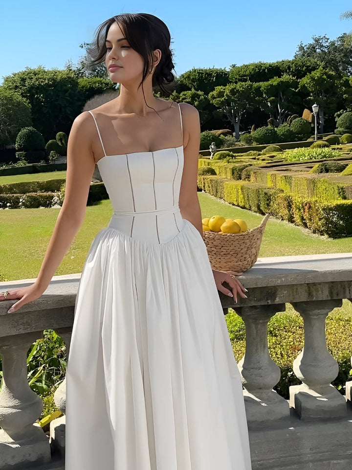 Nova Women’s Elegant Corset Midi Dress For Wedding Guests