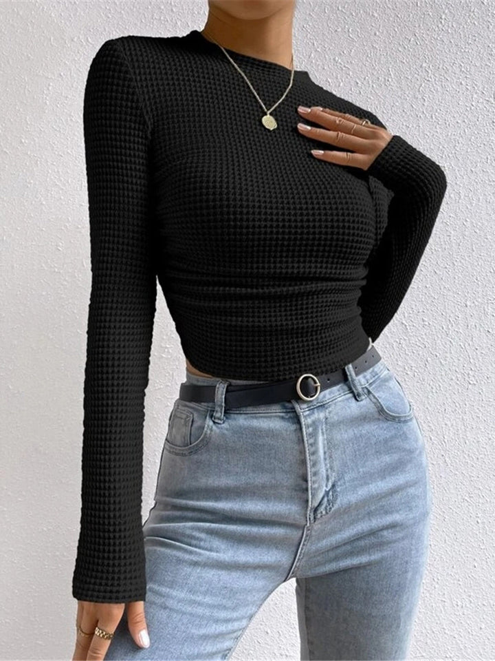 Luma Women Spring Long Sleeve Crop Top Collection Line