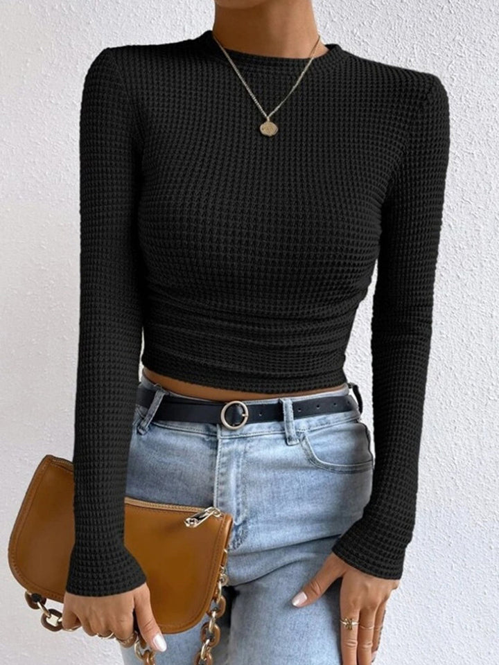 Luma Women Spring Long Sleeve Crop Top Collection Line