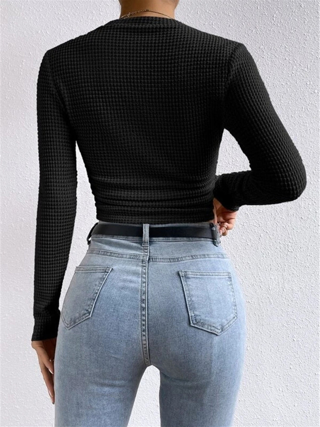 Luma Women Spring Long Sleeve Crop Top Collection Line