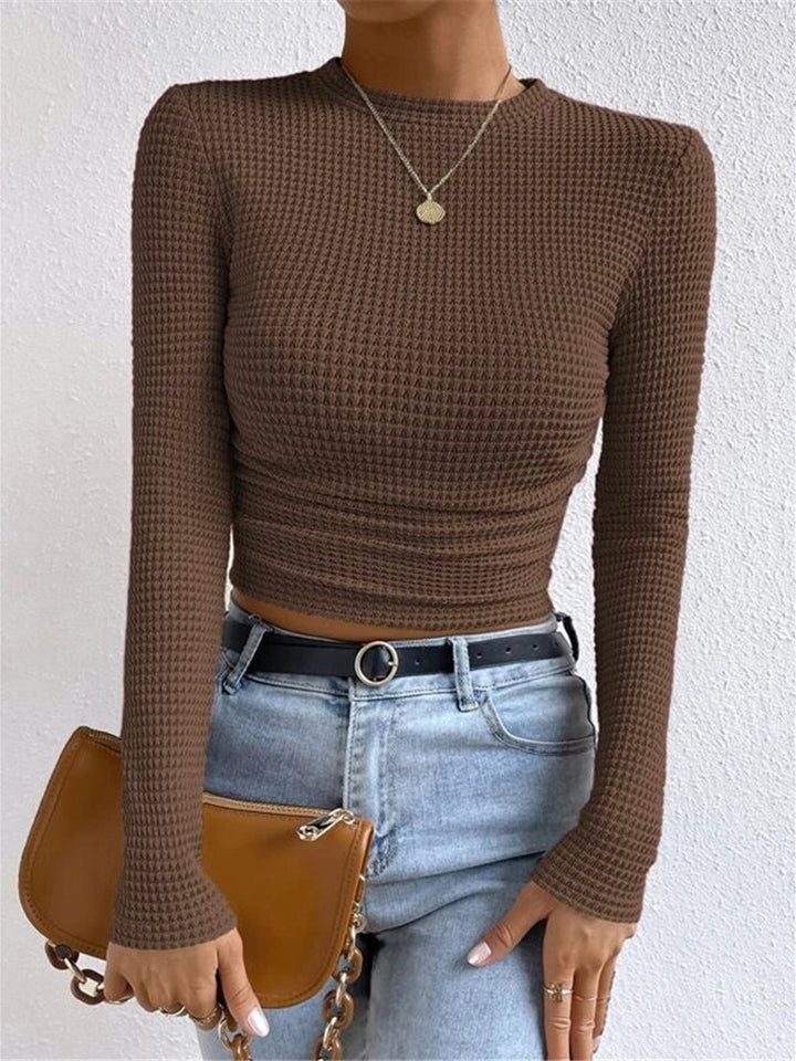 Luma Women Spring Long Sleeve Crop Top Collection Line