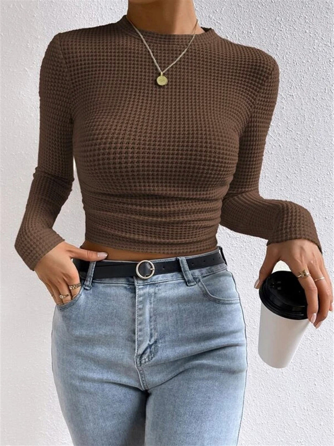 Luma Women Spring Long Sleeve Crop Top Collection Line