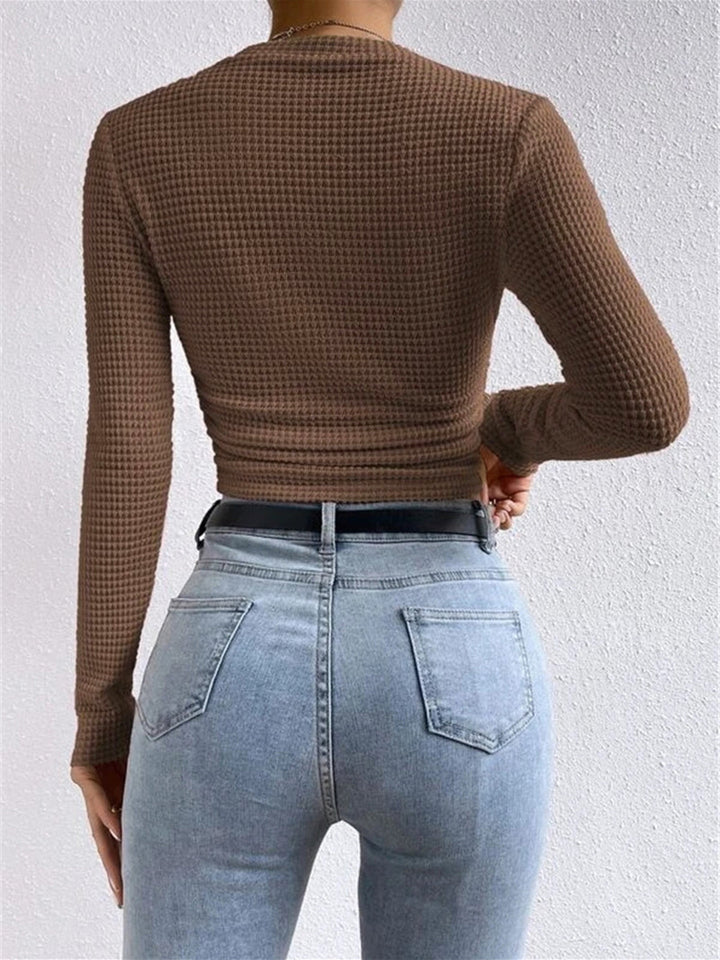 Luma Women Spring Long Sleeve Crop Top Collection Line