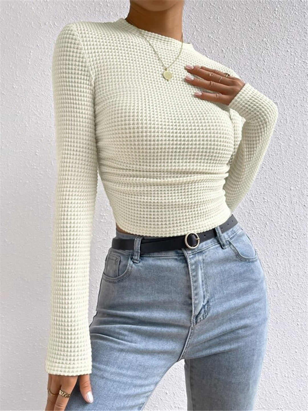 Luma Women Spring Long Sleeve Crop Top Collection Line