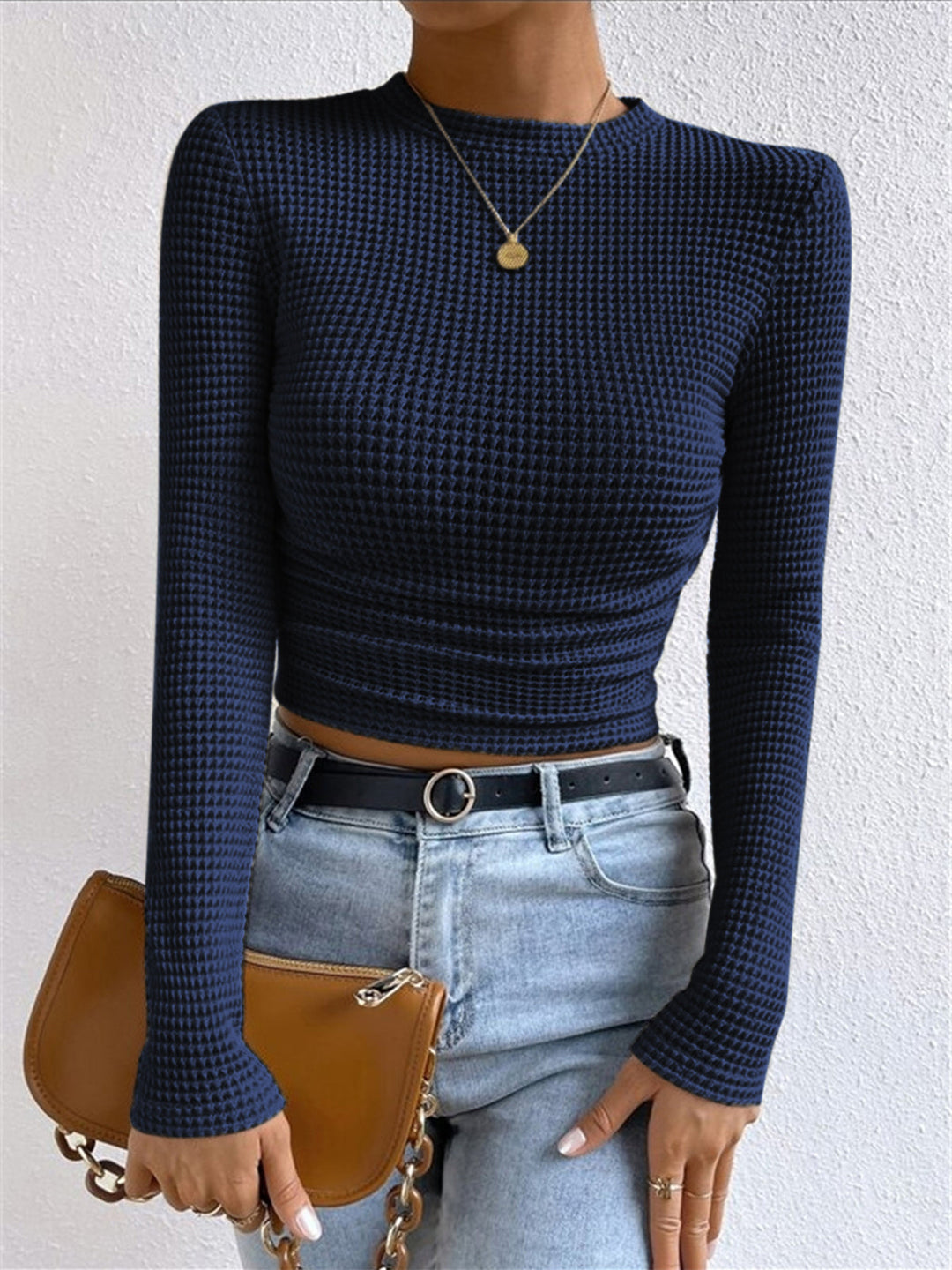 Luma Women Spring Long Sleeve Crop Top Collection Line