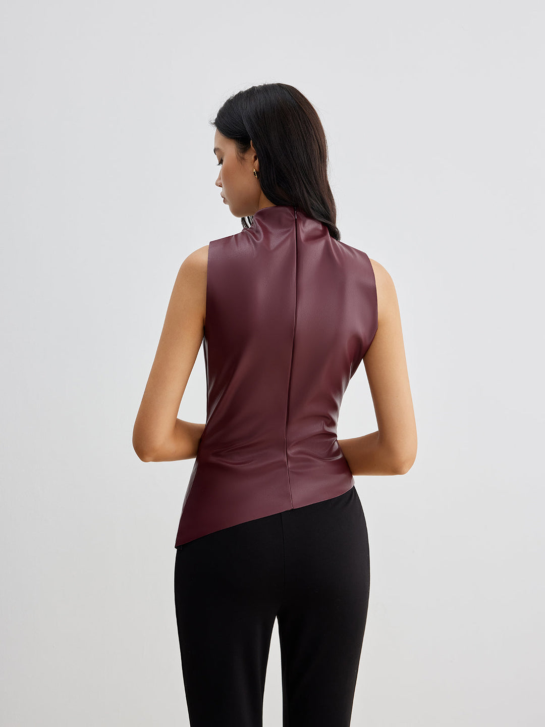 Astra Womens Summer Sleeveless Chic High Neck Top Edition