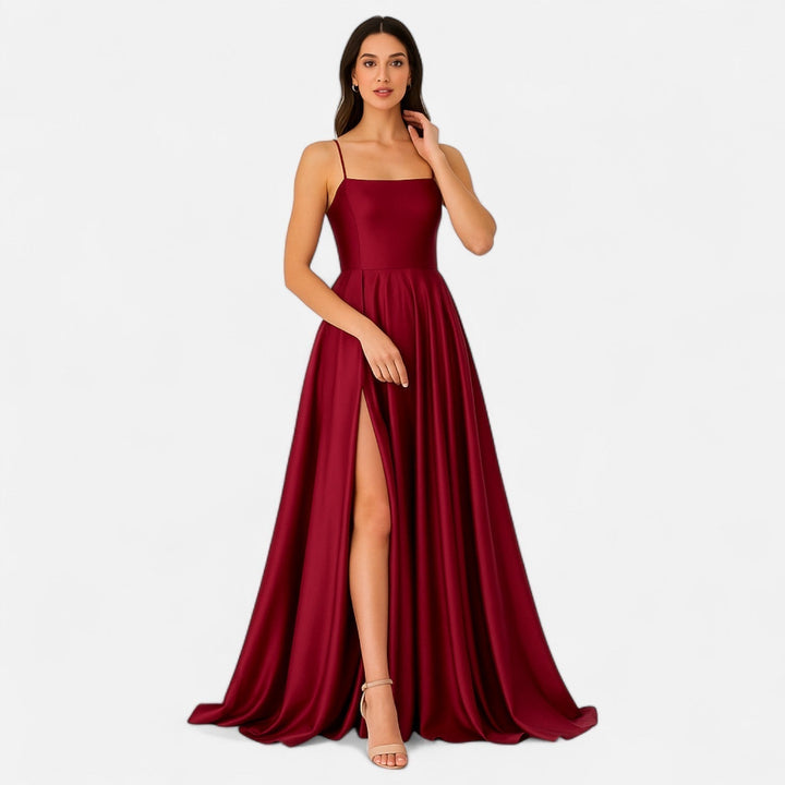 Lunaia Women's Slit Maxi Dress For Elegant Wedding Guests