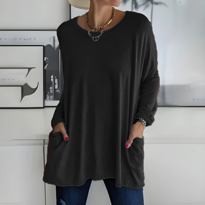 Aster Women Relaxed Fit Long Sleeve Top For Everyday Use